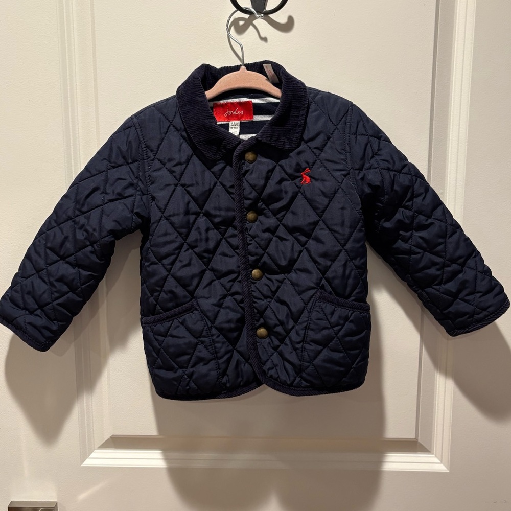Joules Dark Blue Quilted Kids Puffer Jacket